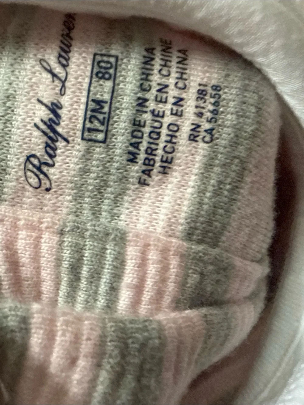 Ralph Lauren Baby Pink & White Striped Short-Sleeve Dress with Peter Pan Collar